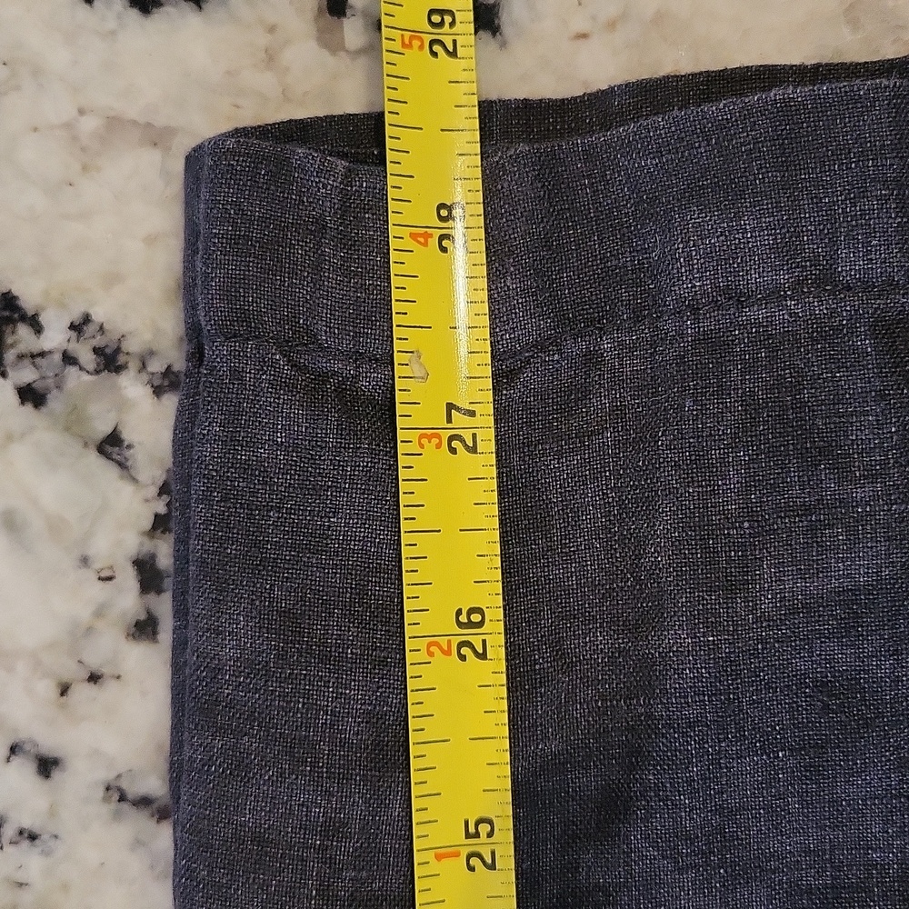 Eileen Fisher Charcoal Linen Vest and Pants Set - Picture 12 of 14